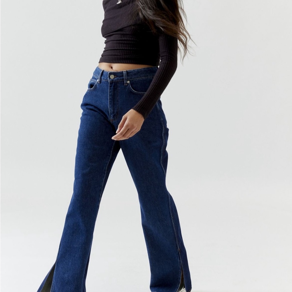 Stylish Dark Blue Flare Jeans